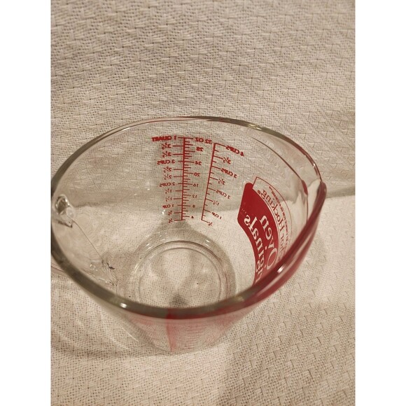 Anchor Hocking Oven Originals 4 Cup 1 Liter 1 Quart Glass Measuring Cup - Picture 6 of 15